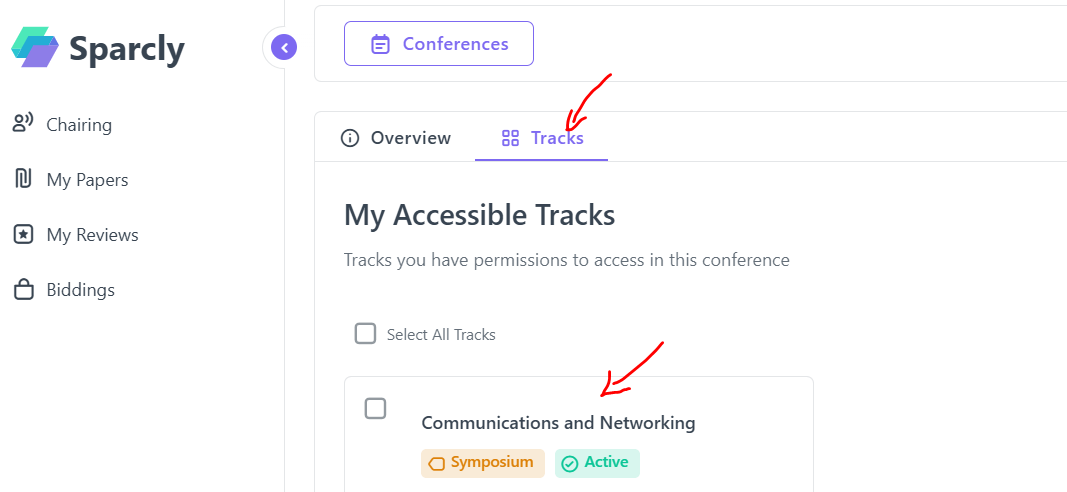 My Accessible Tracks – select your track